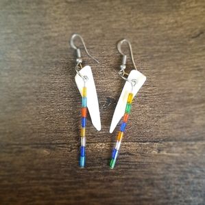 SOLD Multicolor dangling earrings
